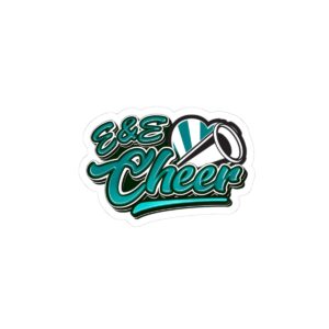 E&E Cheer Cut Sticker — Pom-Pom Megaphone Team Spirit Decal
